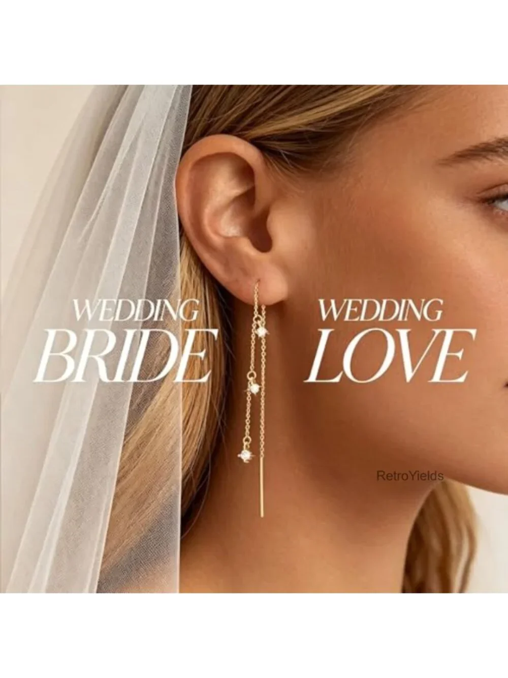 14K Gold Plated Dangle Earrings for Women Non Tarnish Hypoallergenic Drop